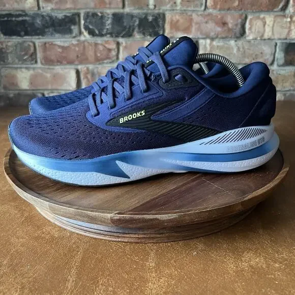 Brooks Adrenaline GTS 24 Supportive Men's 10 Blue Road Running Shoes Sneakers